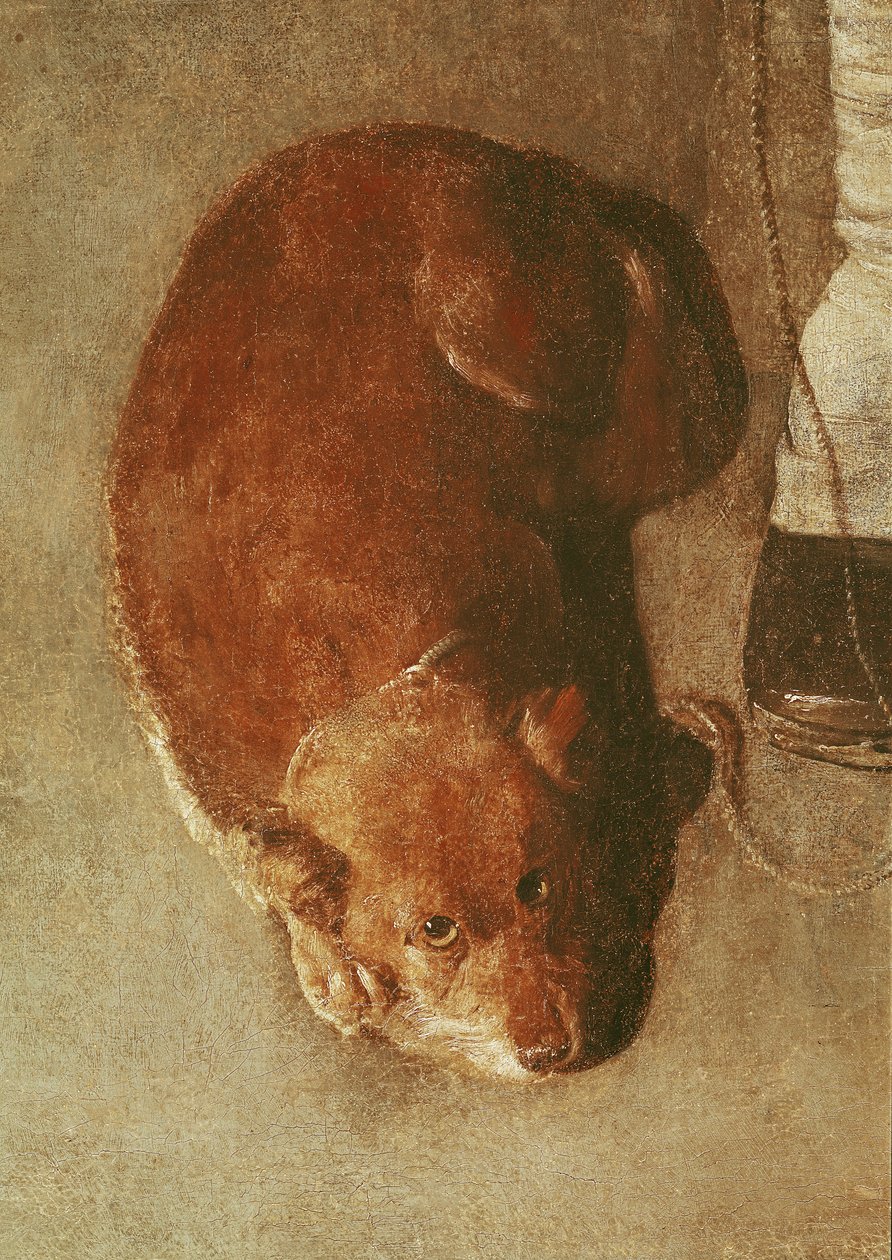 Hurdy Gurdy-spilleren med sin hund, ca. 1620 (detaljer) (se også 67918) af Georges de La Tour