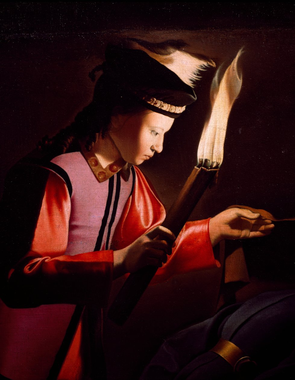 Opdagelse af lig af St. Alexis, af Georges de La Tour (1593-1652), Detail af Georges de La Tour