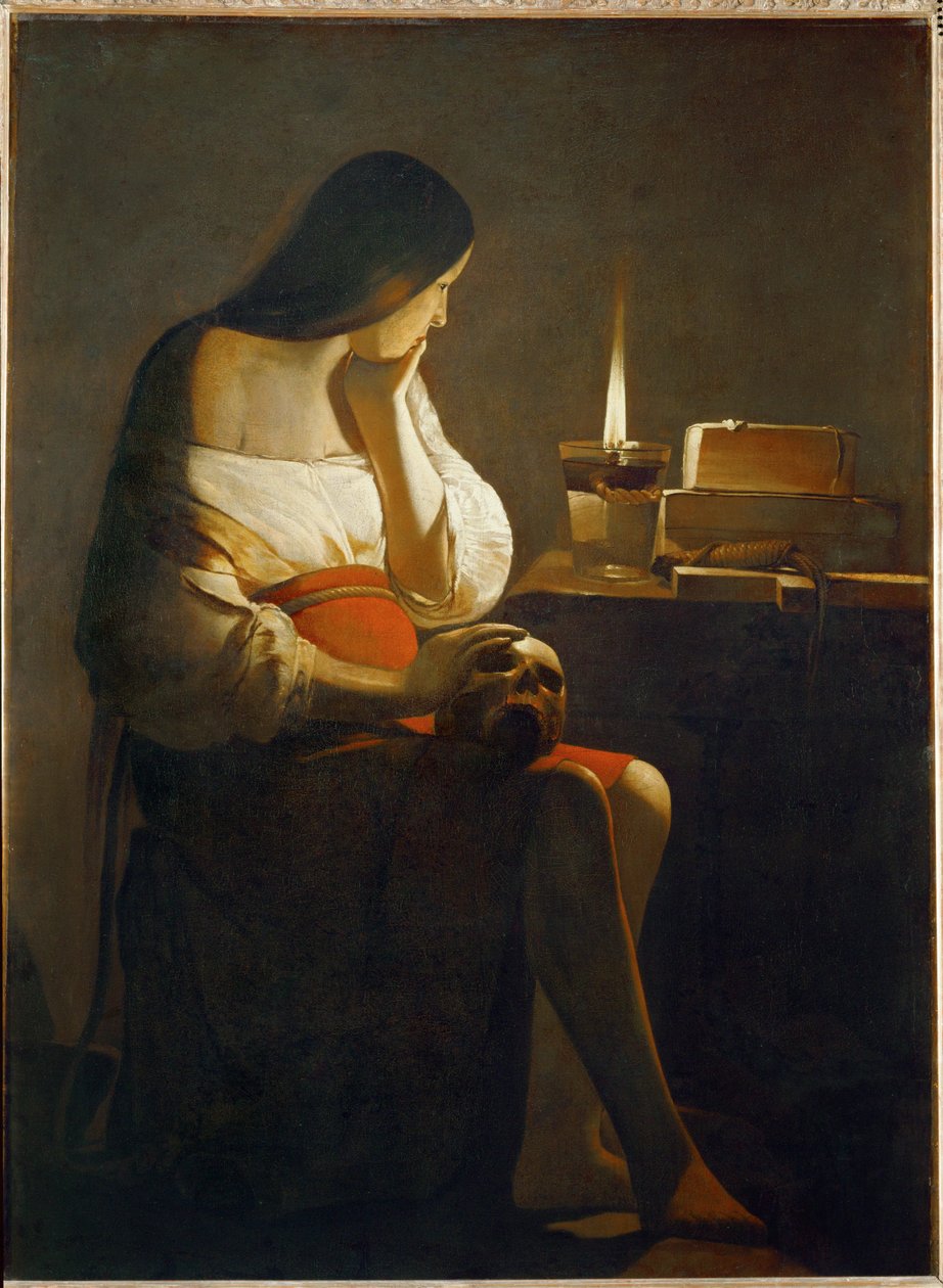 La Madeleine a la Veilleuse - Magdalena med natlyset ... af Georges de La Tour