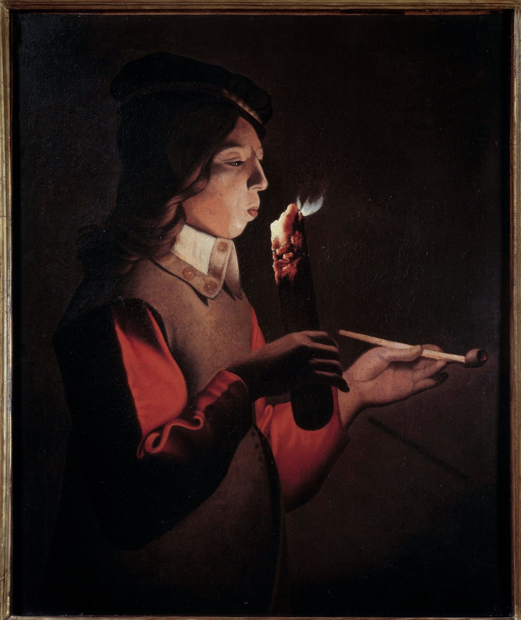 Den unge ryger Maleri af Georges de La Tour (1593-1652) af Georges de La Tour
