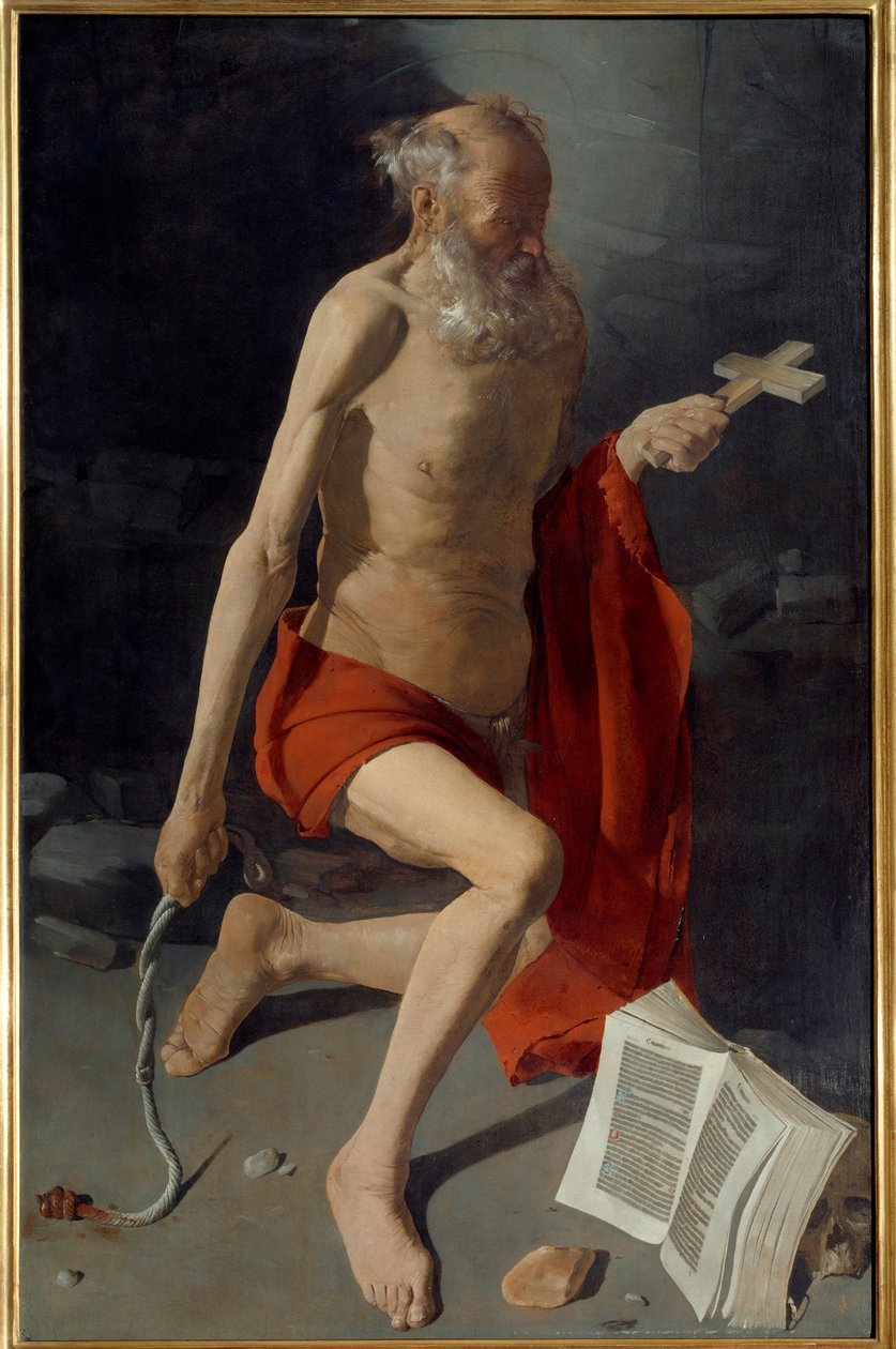 Sankt Jerome. Maleri af Georges De La Tour (1593-1652) af Georges de La Tour