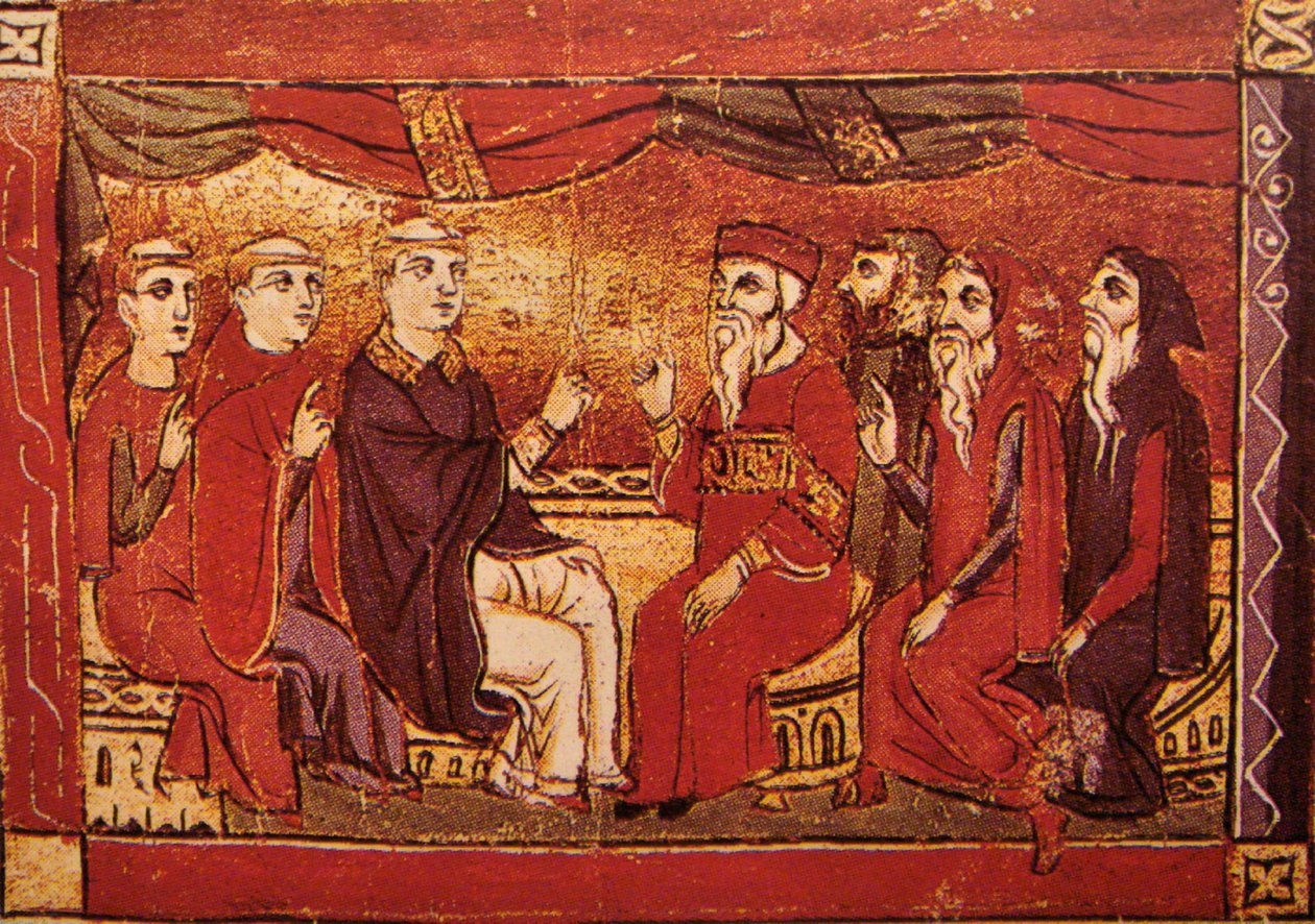 Katolikker og orientalske kristne debatterer, Atlas des Croisades, Acre 1290 (23089306612) af Georgia Levan Ramishvili from Tbilisi