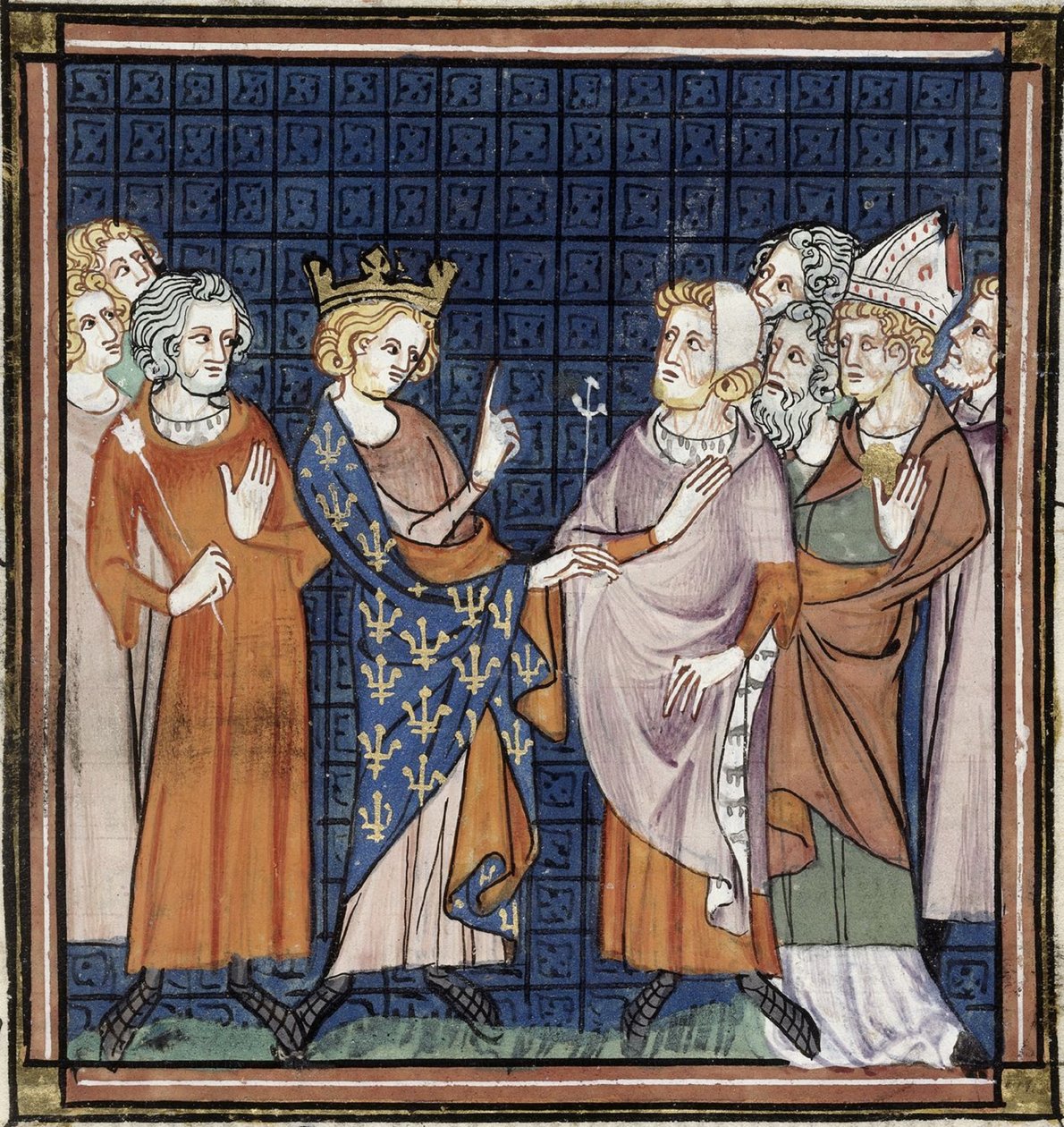 Rådet i Reims, Grandes chroniques de France, Royal 16 G VI f.258, ca. 1332-1350 (22093699984) af Georgia Levan Ramishvili from Tbilisi