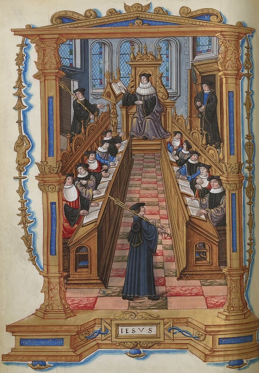 Læger på universitetet i Paris af Etienne Colaud, fra Chants Royaux, 1537 (42046662921) af Georgia Levan Ramishvili from Tbilisi