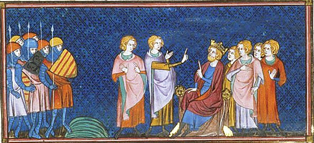 Henrik 1. af England modtager franske udsendinge nær Gisors, Chronicles of Saint-Denis, 1332-50 (38750784602) af Georgia Levan Ramishvili from Tbilisi