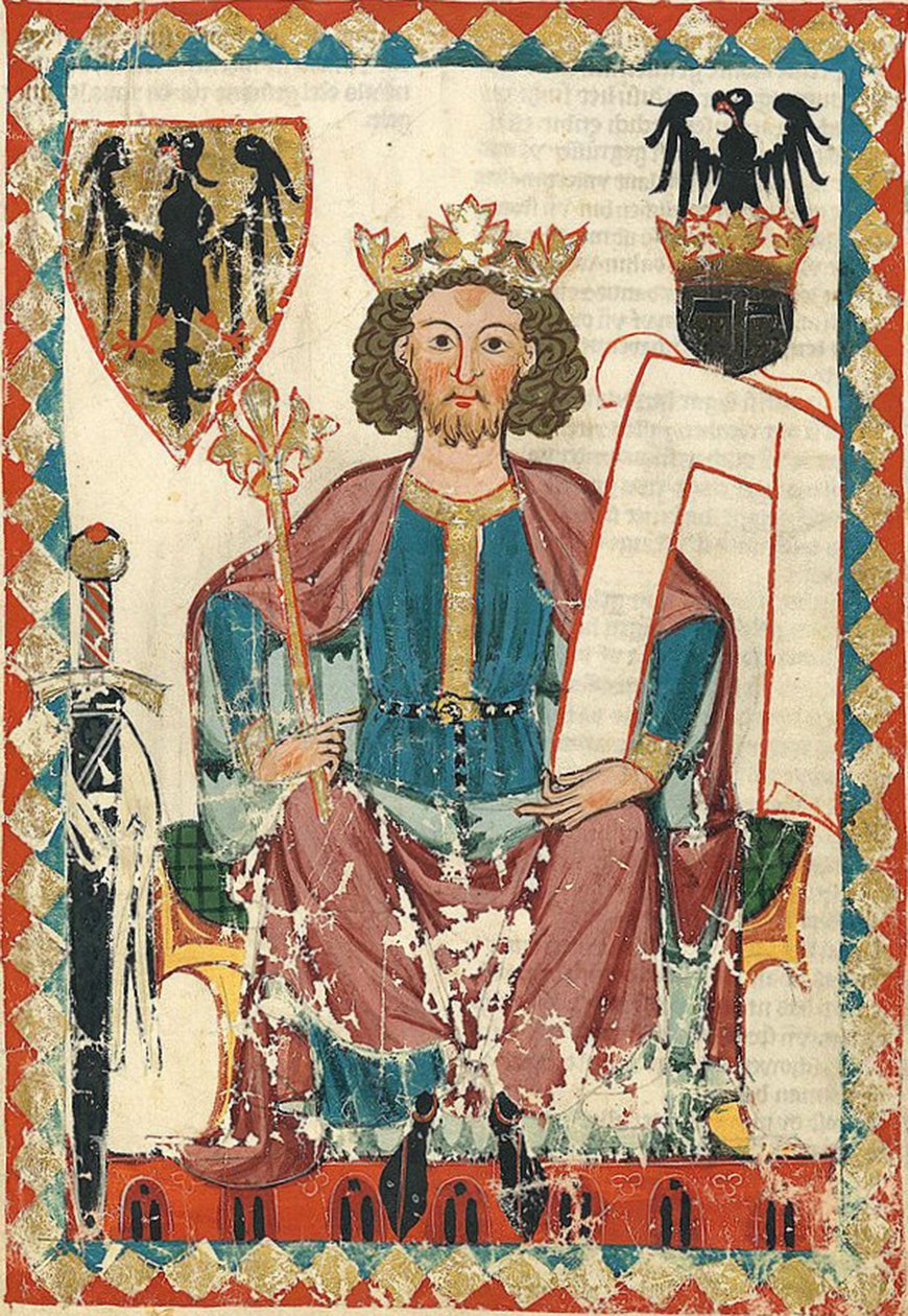 Henrik VI, tysk-romersk kejser, Codex Manesse, ~1305-15 (34178450532) af Georgia Levan Ramishvili from Tbilisi