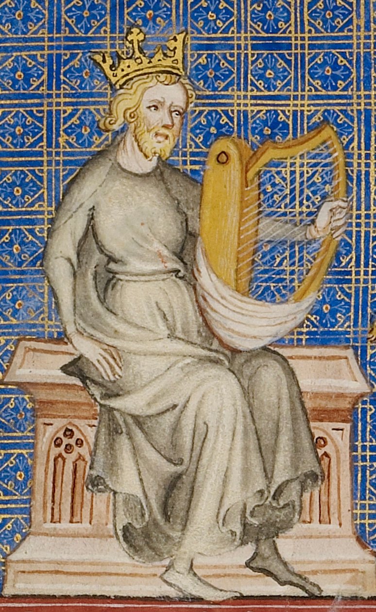 Kong David med harpe af Jean de Mandevilles mester, 1360-70 (42086221284) af Georgia Levan Ramishvili from Tbilisi