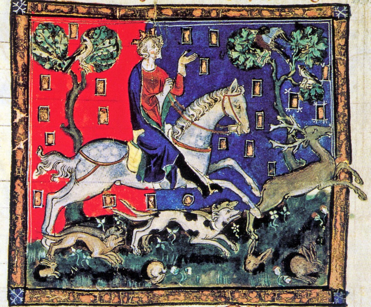 Kong John, Jagt med hunde, De Rege Johanne, 1300-1400 (26101230351) af Georgia Levan Ramishvili from Tbilisi