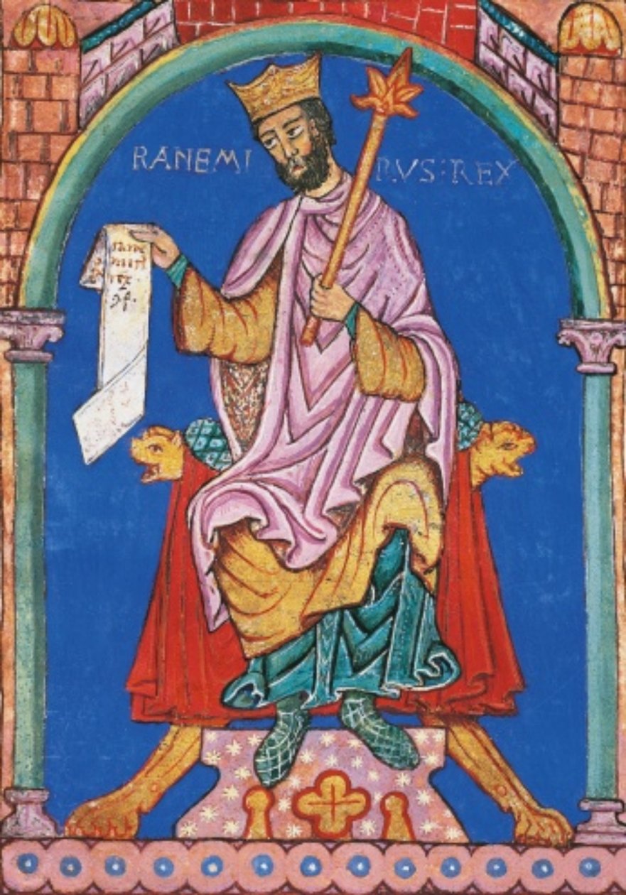 Kong Ramiro II af Leon, miniature fra indekset over kongelige privilegier, Spanien i det 12. århundrede (21404317065) af Georgia Levan Ramishvili from Tbilisi