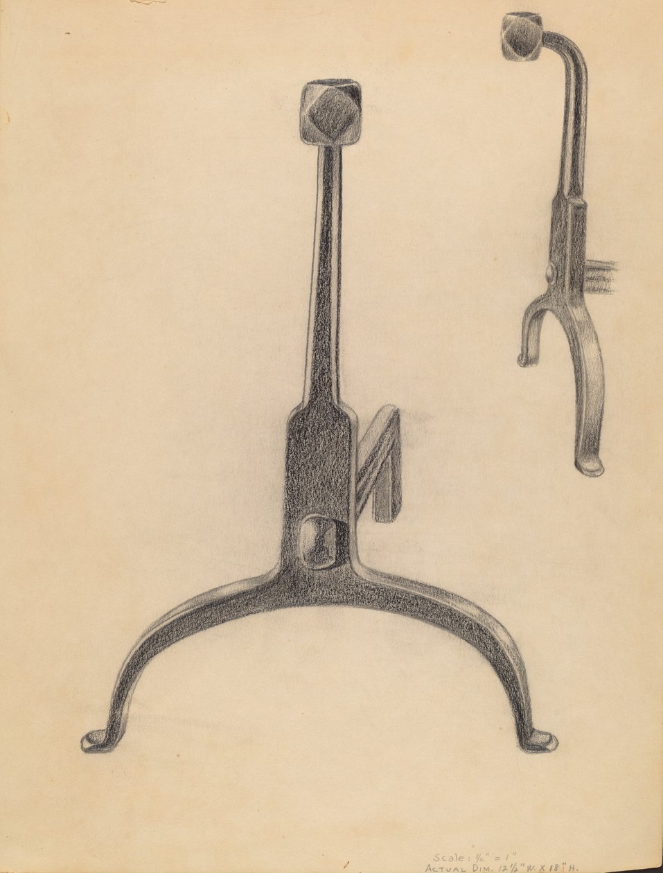 Andirons af Gerald Bernhardt
