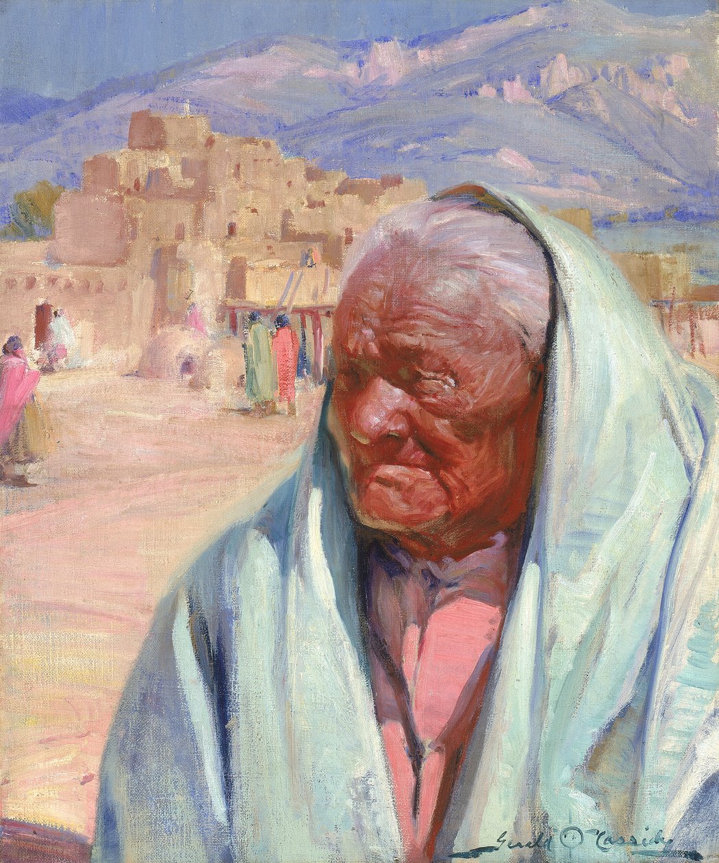 Antonio Concha, Old Man of Taos, 1924. af Gerald Cassidy