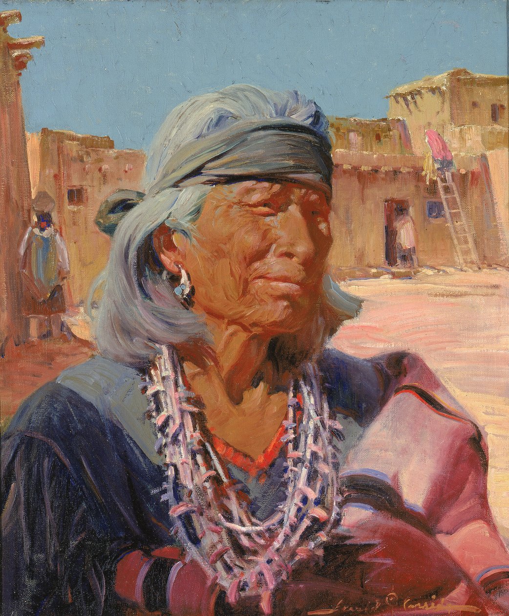 Old Man of Zuni, Ypperstepræst Cacique, 1924. af Gerald Cassidy