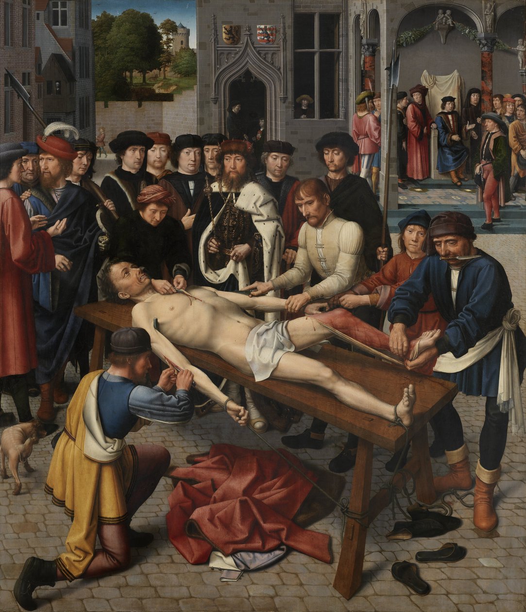 Cambyses dom: Skinningen af Sisamnes af Gerard David