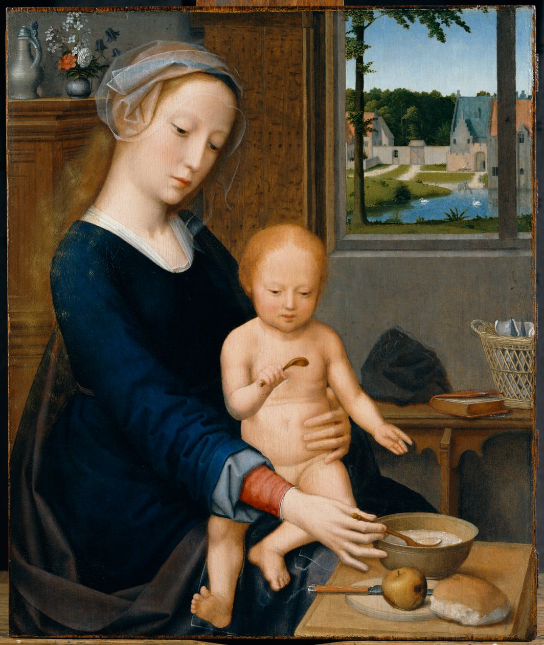 Madonna med mælkesuppe af Gerard David