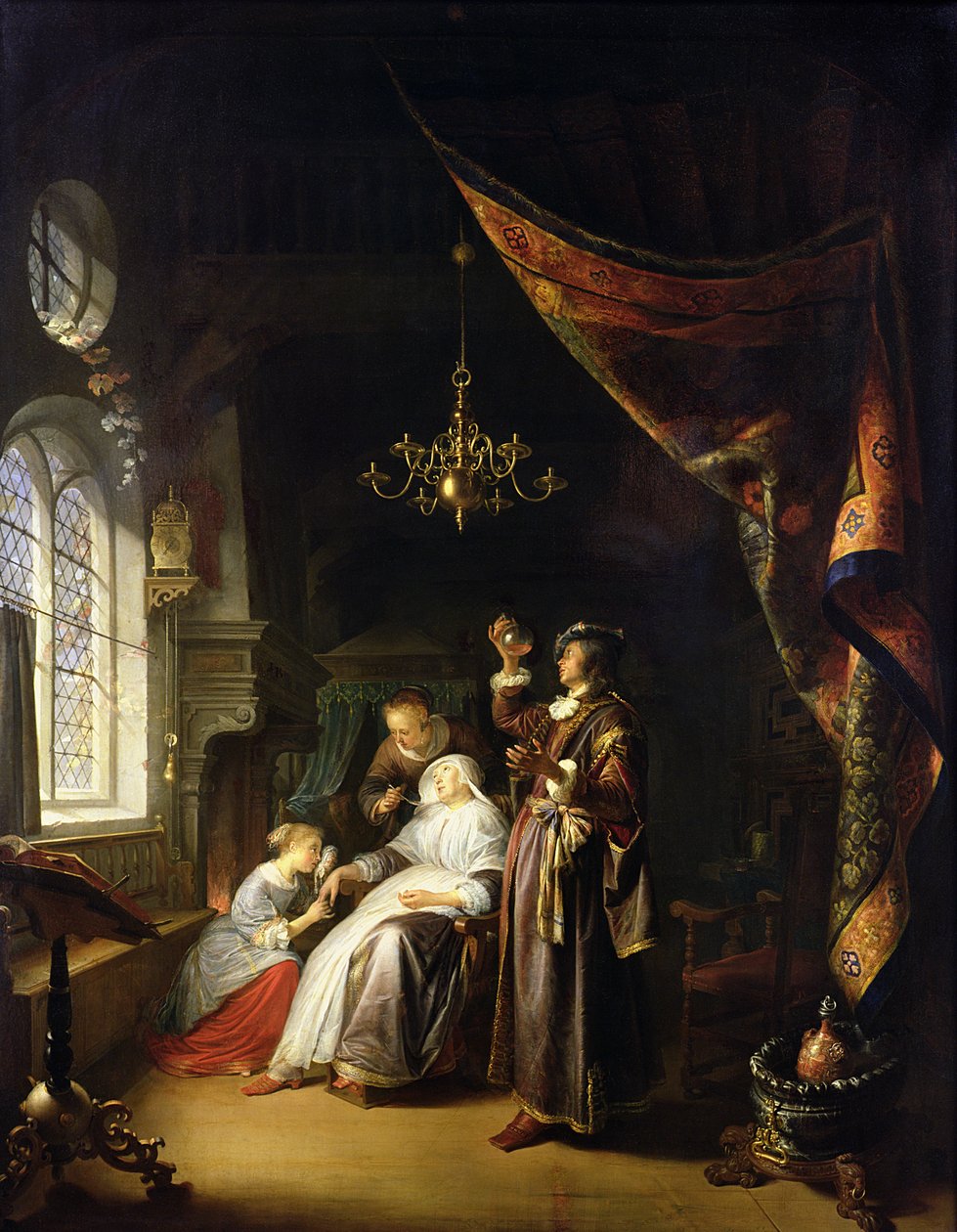 Den dråbelige kvinde, ca. 1663 af Gerrit Dou