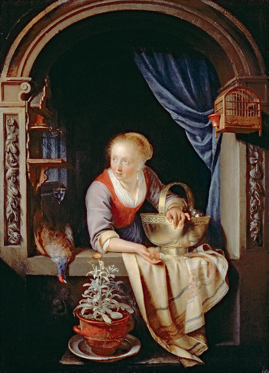 Kvinde ved et vindue, 1663 af Gerrit Dou