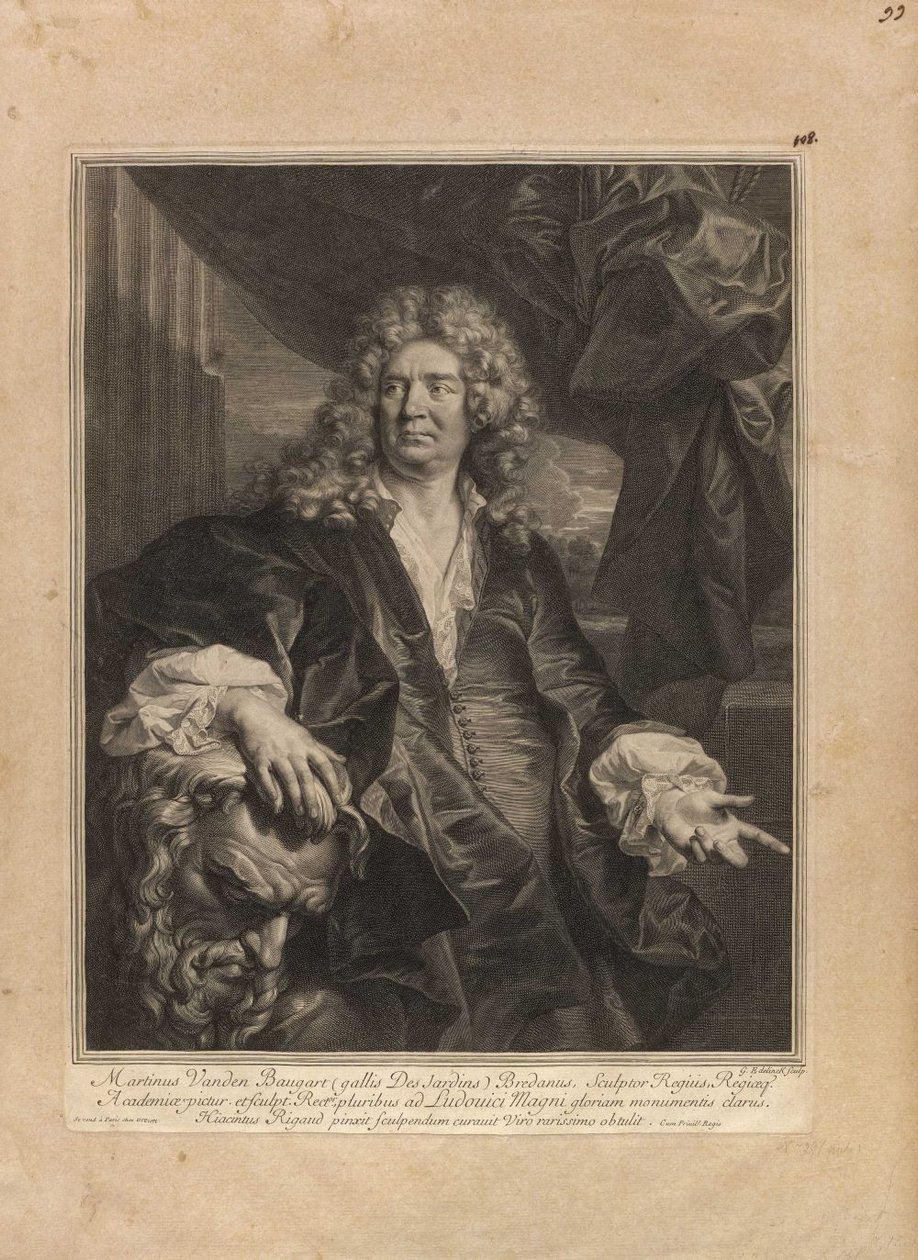 Martinus Vanden Baugart [Martinus Vanden Baugart Gallis Des Jardins Bredanus, Sculptor Regius] af Gérard Edelinck