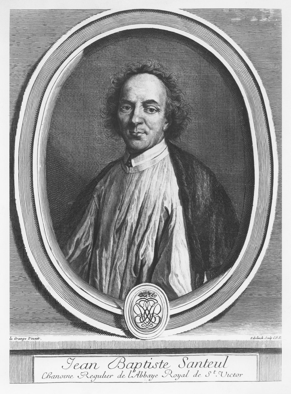 Portræt af Jean-Baptiste de Santeul af Gérard Edelinck