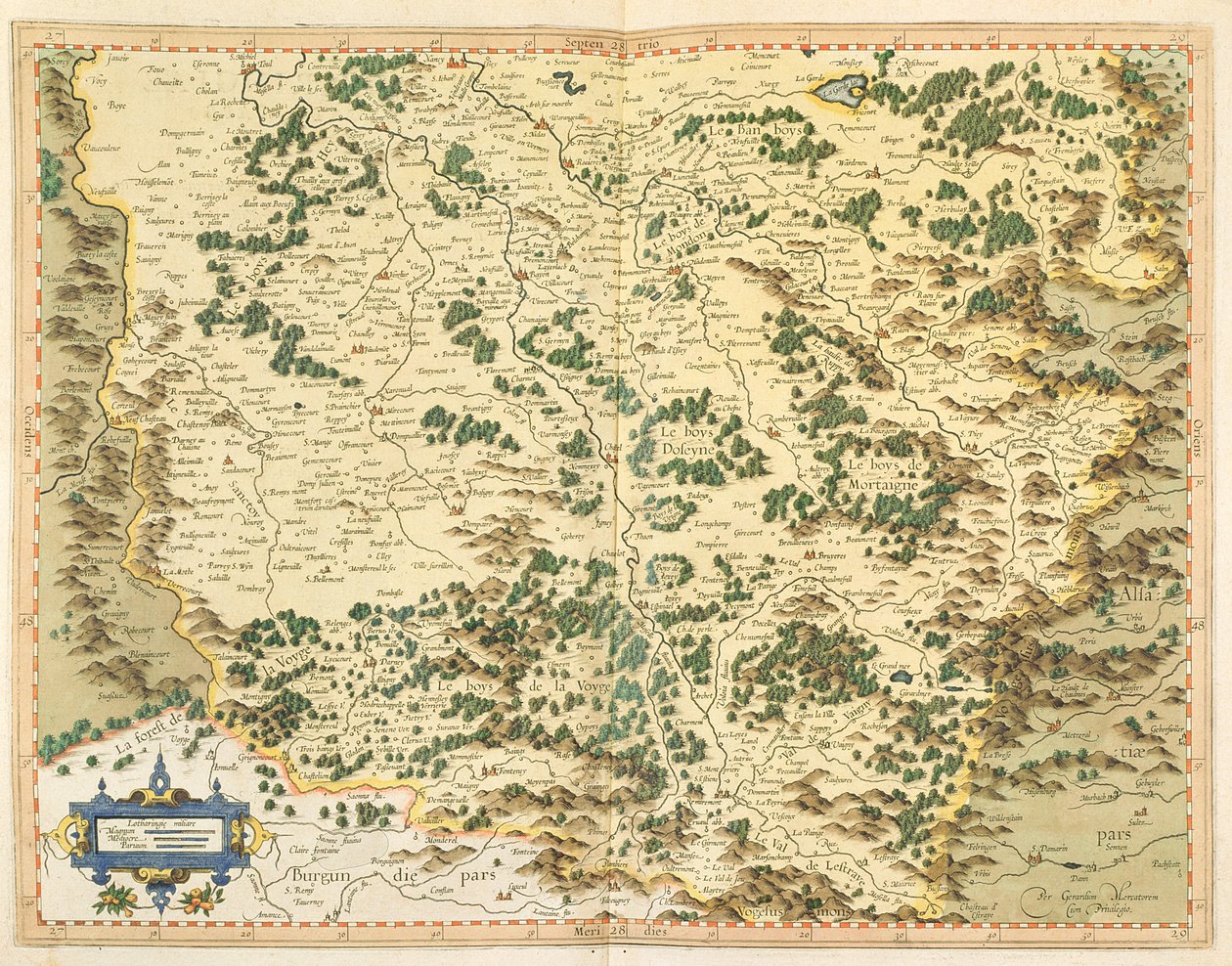 Kort over Lorraine, fra 