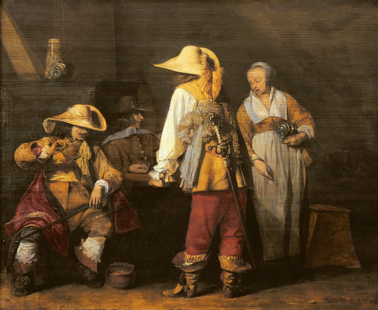 Interiør af en kro, 1636 af Gerard ter Borch