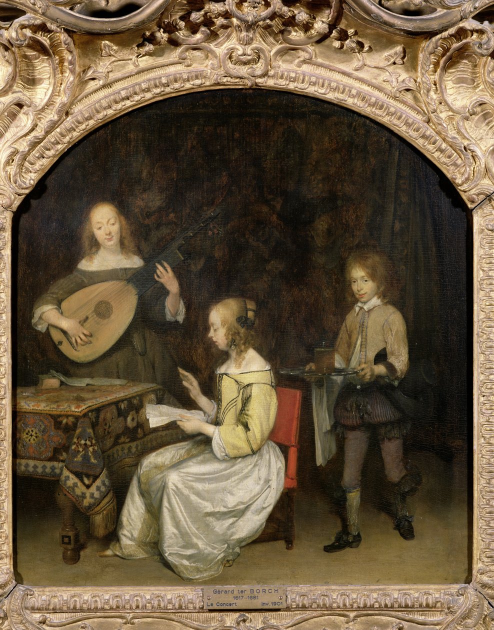Koncerten: Sanger og Theorbo-spiller af Gerard ter Borch