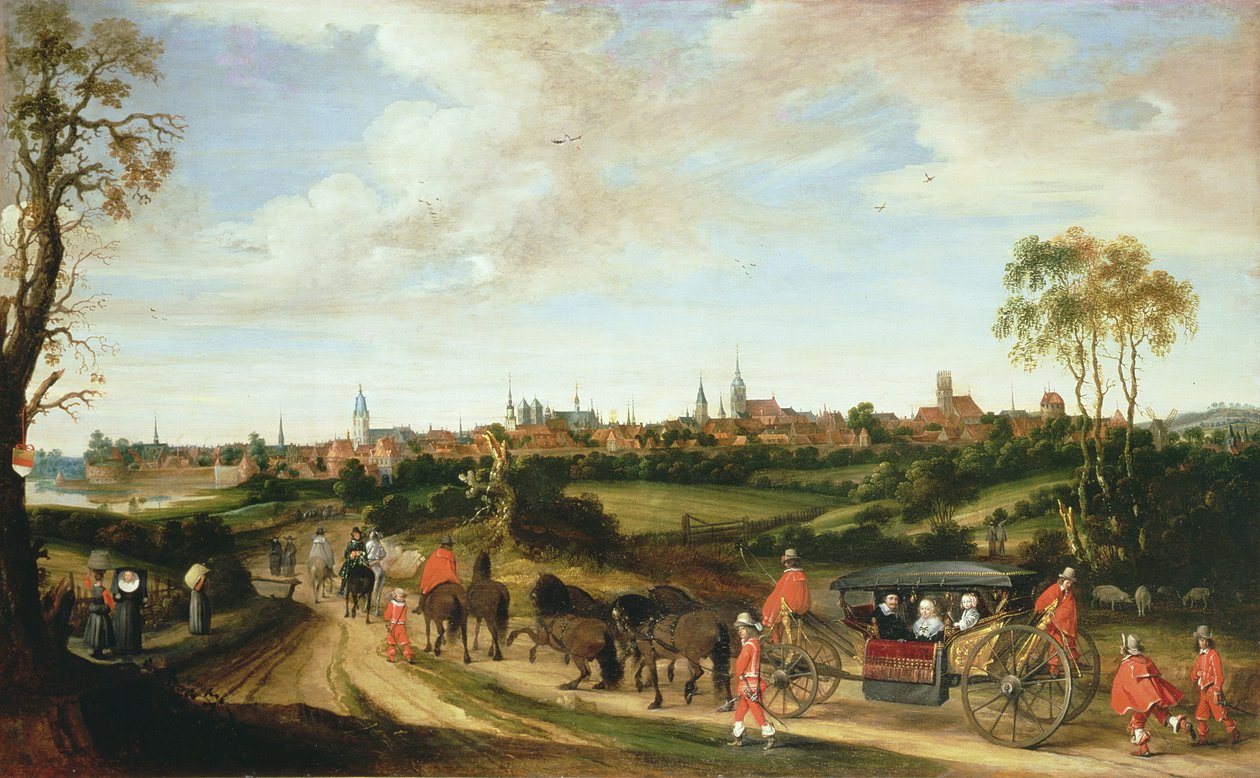Den hollandske udsending Adriaan Pauw ankommer til Munster, 1648 af Gerard ter Borch