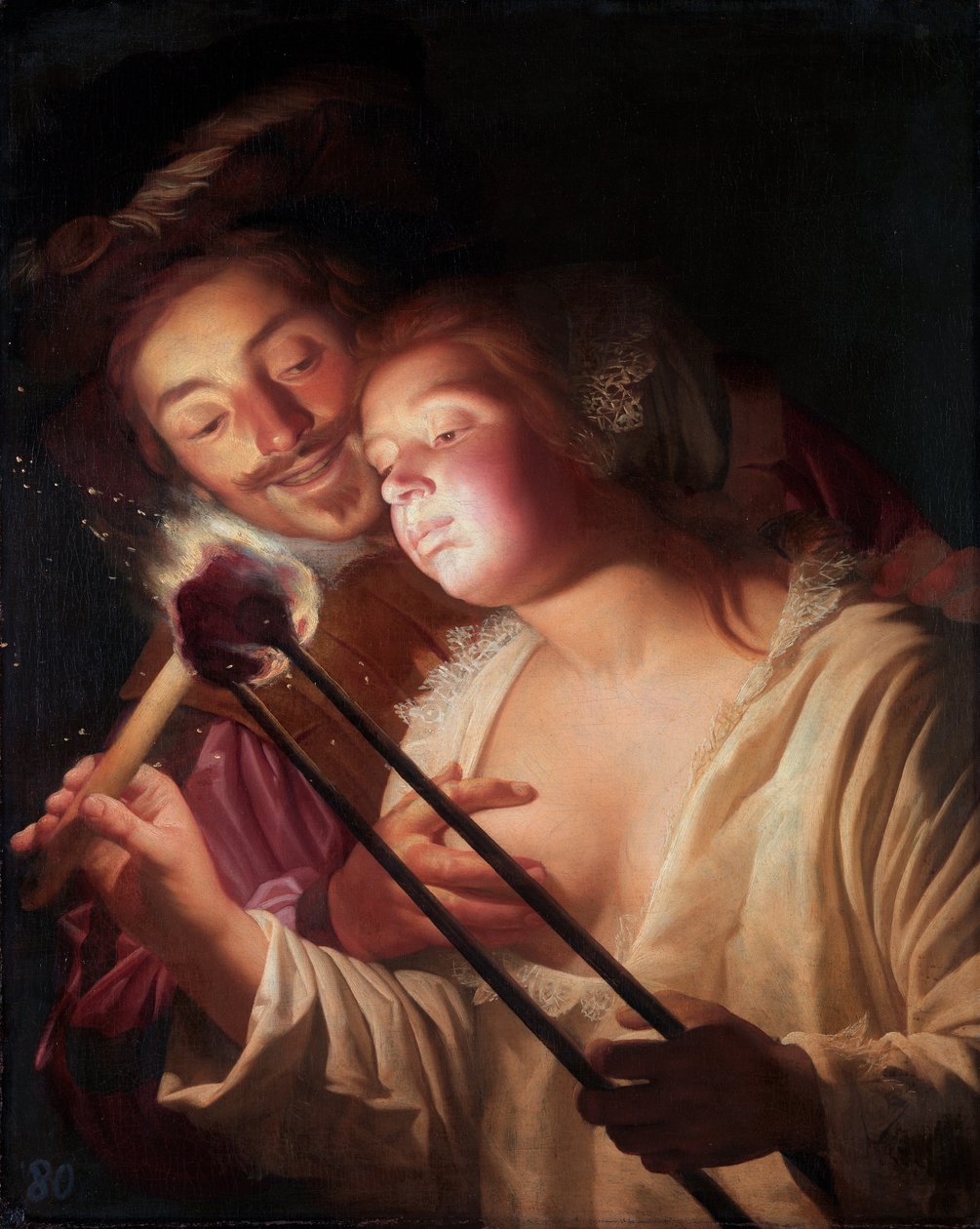 Soldaten og pigen af Gerrit van Honthorst
