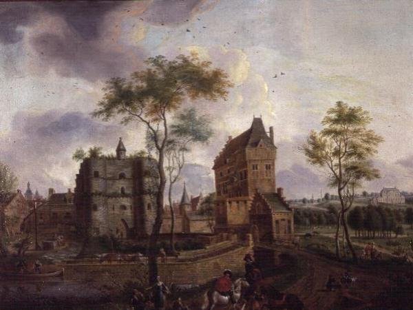 Byportene i Malines (olie på lærred) af Gerard Philippe Colin