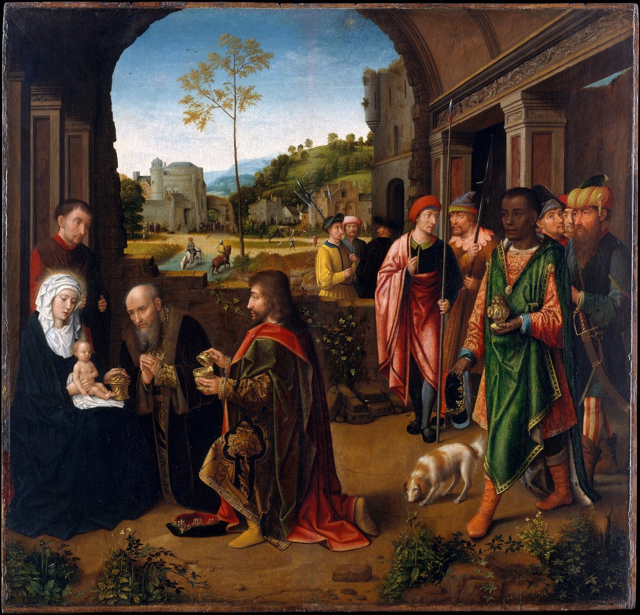 Magiernes tilbedelse, ca. 1520 (olie på træ) af Gerard (studio of) David