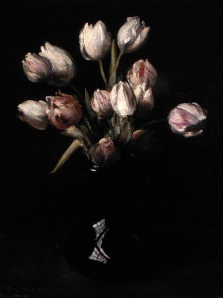 Tulipaner i vase af Gerard Chowne