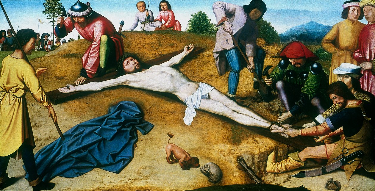 Kristus naglet til korset, c1481. af Gerard David