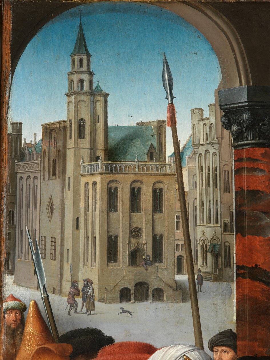 Detalje af Cambyses-dommen af Gerard David