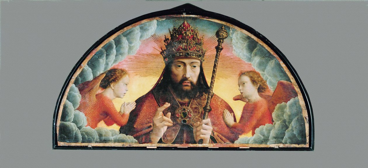 Dieu Pere benissant - Gud Fader giver sin ... af Gerard David