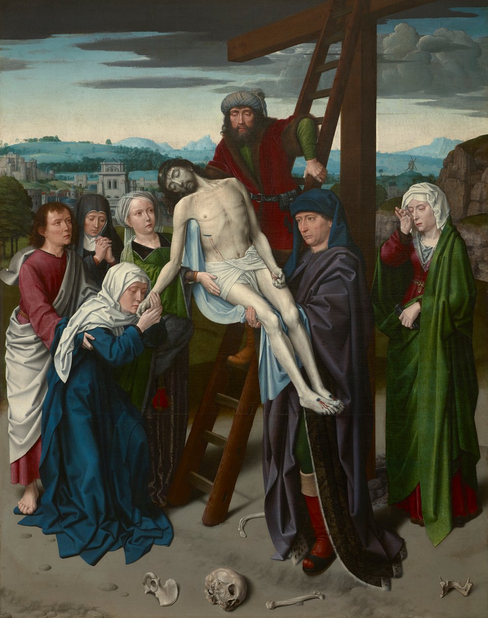 Hollandsk: Korsets nedlæggelse af Gerard David