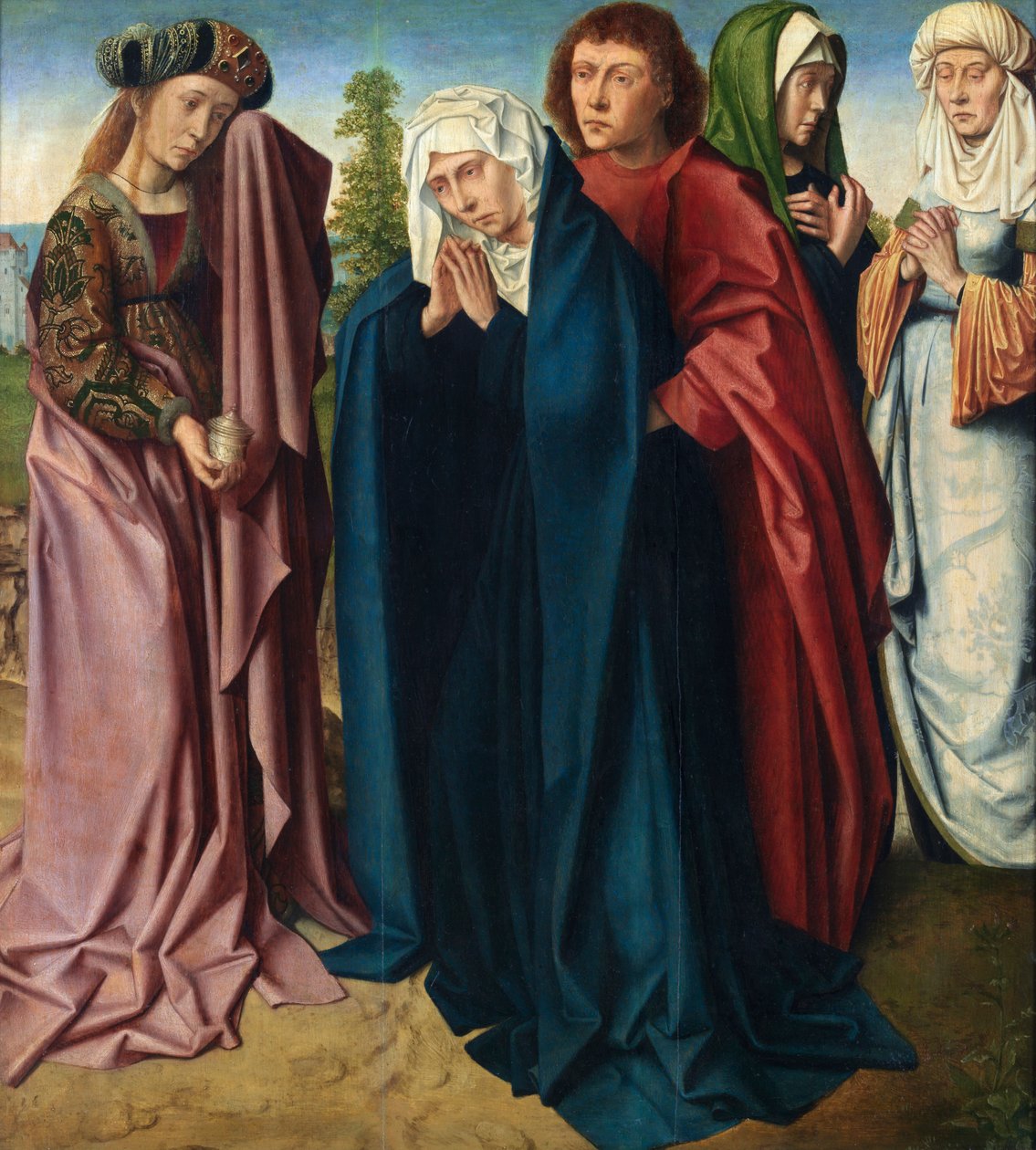 Hellige kvinder (olie på panel) af Gerard David