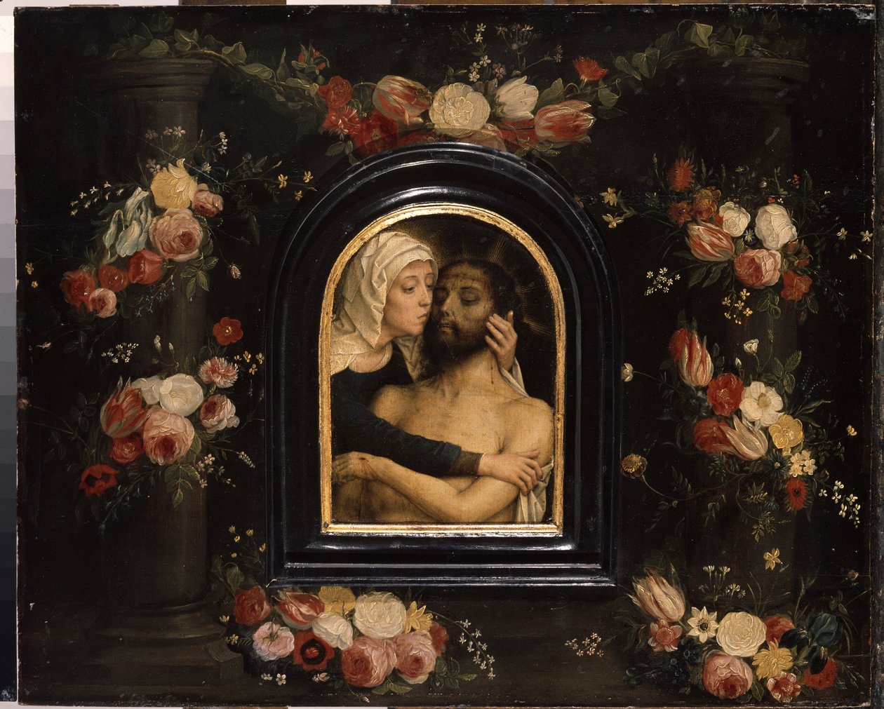 ""La deploration sur le christ mort"" (Klagsangen over den døde Kristus) Maleri af Gerard David (cirka 1460-1523) Mål. 36x44,5 cm Eremitagemuseet, Sankt Petersborg af Gerard David