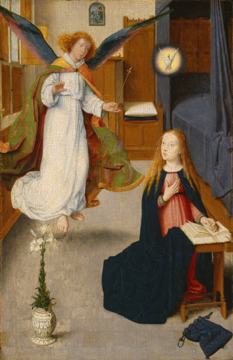 Bebudelsen, ca. 1490 (olie på egetræspanel) af Gerard David