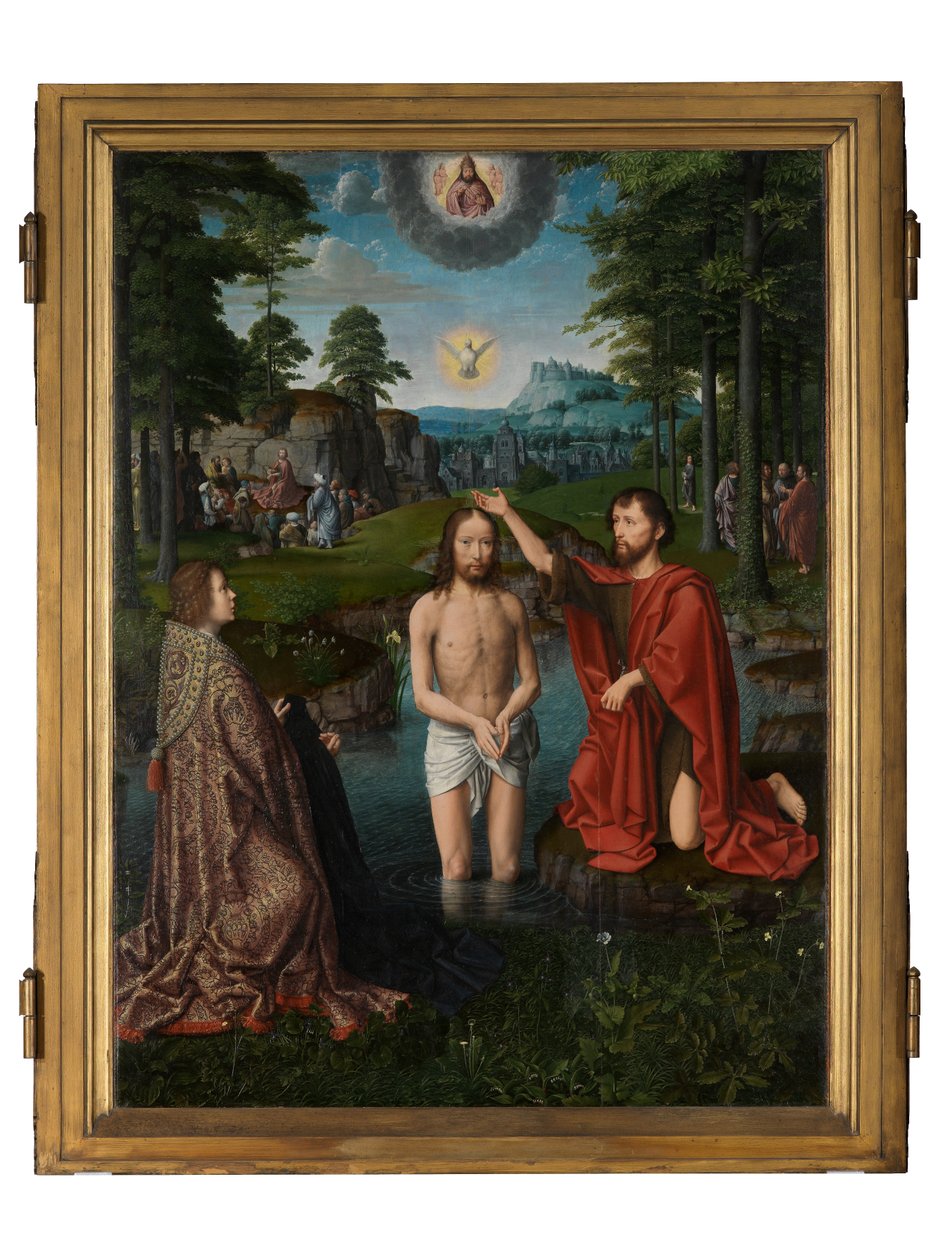 Kristi dåb, c.1502-08 (olie på panel) af Gerard David