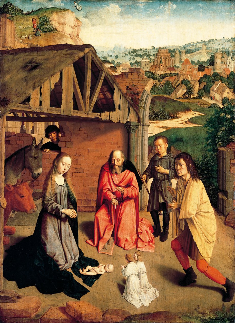 The Nativity, ca 1490, af Gerard David (ca 1460-1523) af Gerard David
