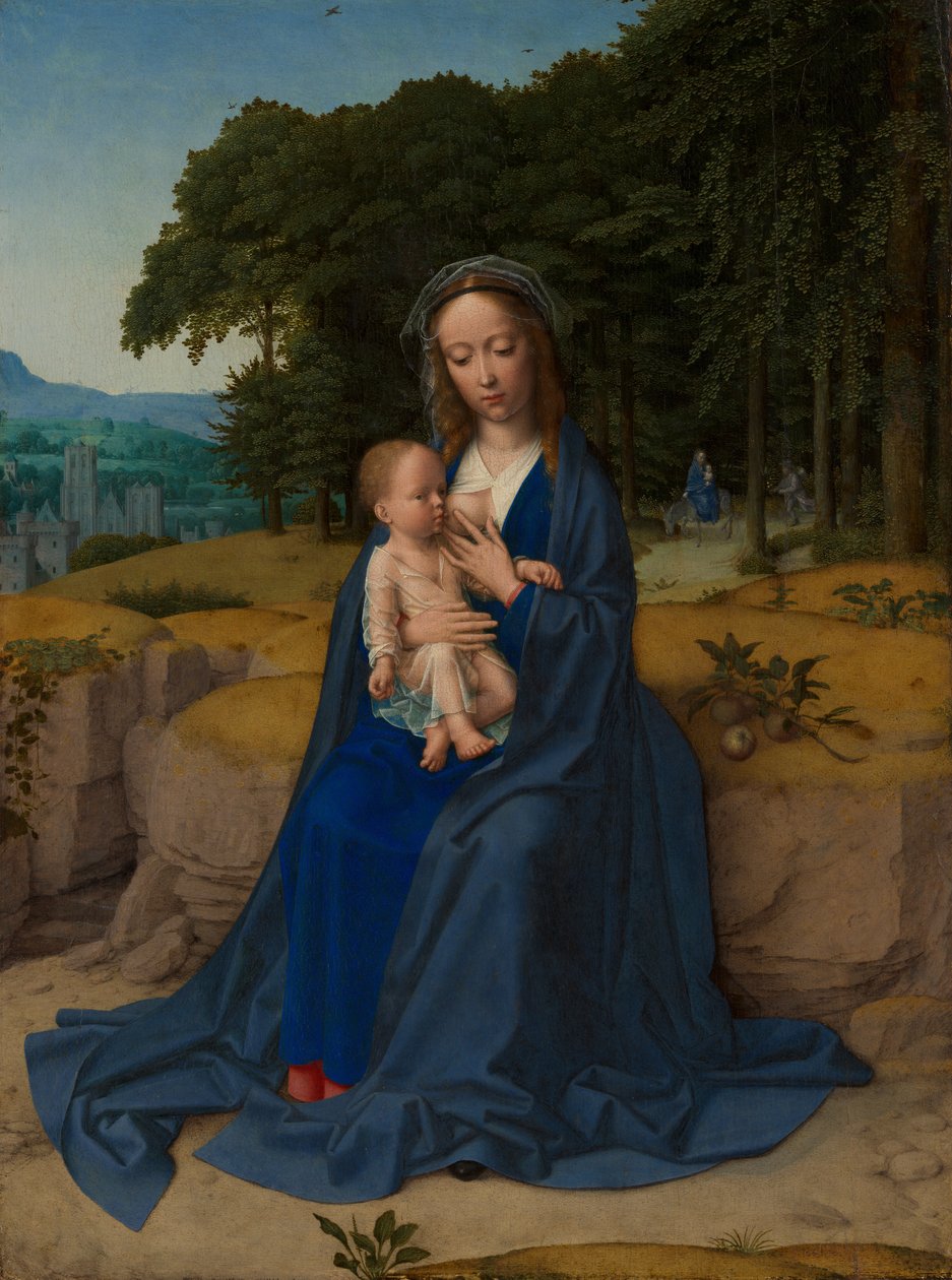 Resten på flugten til Egypten, ca. 1512-15. af Gerard David