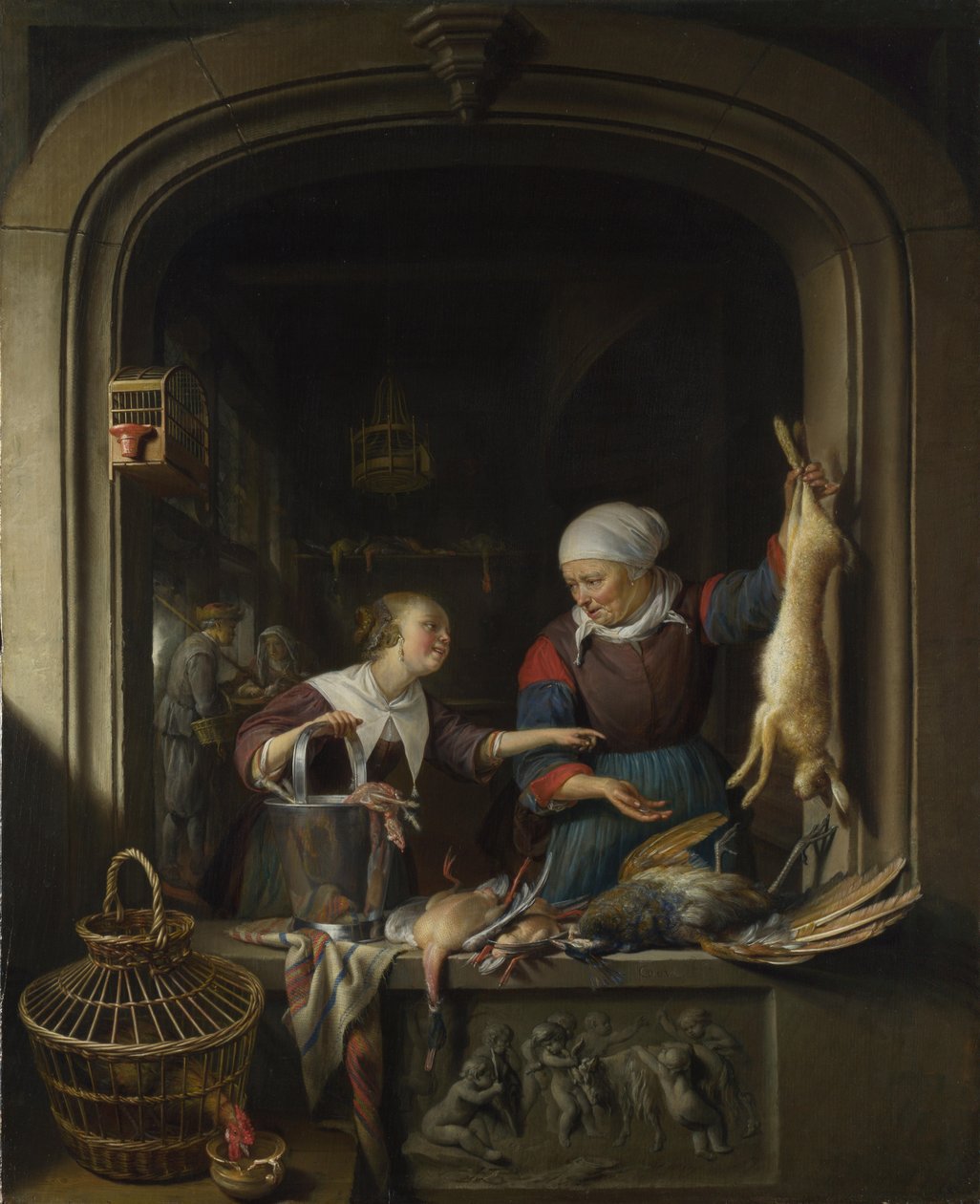 En Poulterbutik, ca. 1670 af Gerrit Dou