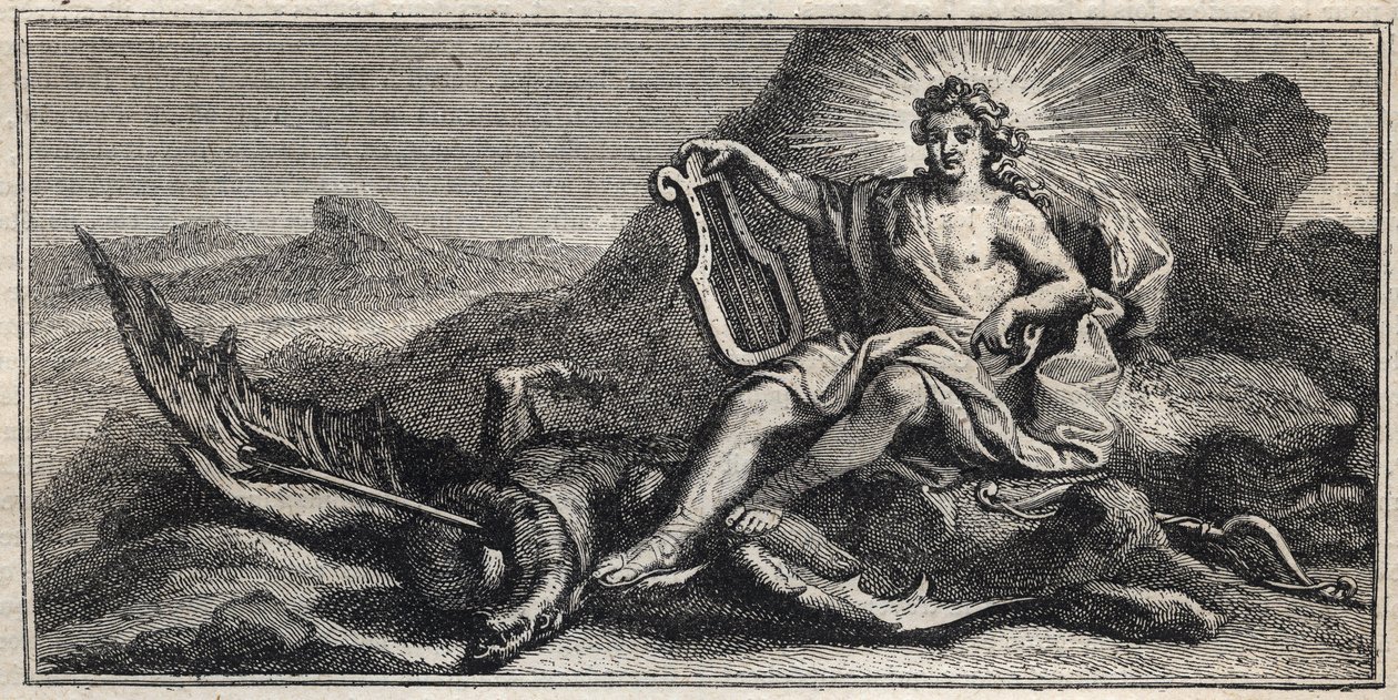 Apollo dræber Hydraen - Apollo terrassant l