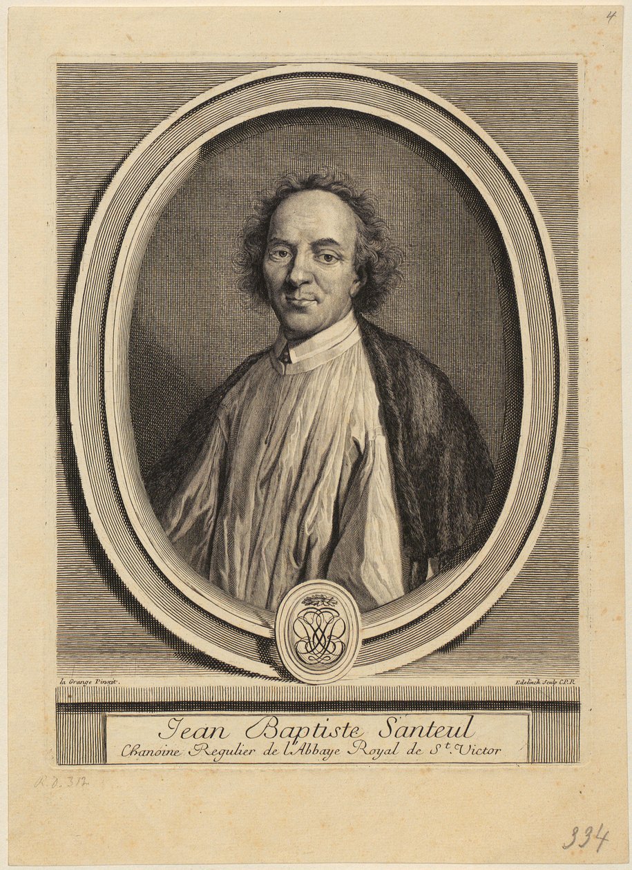 Portræt af Jacques Sarrazin af Gérard Edelinck