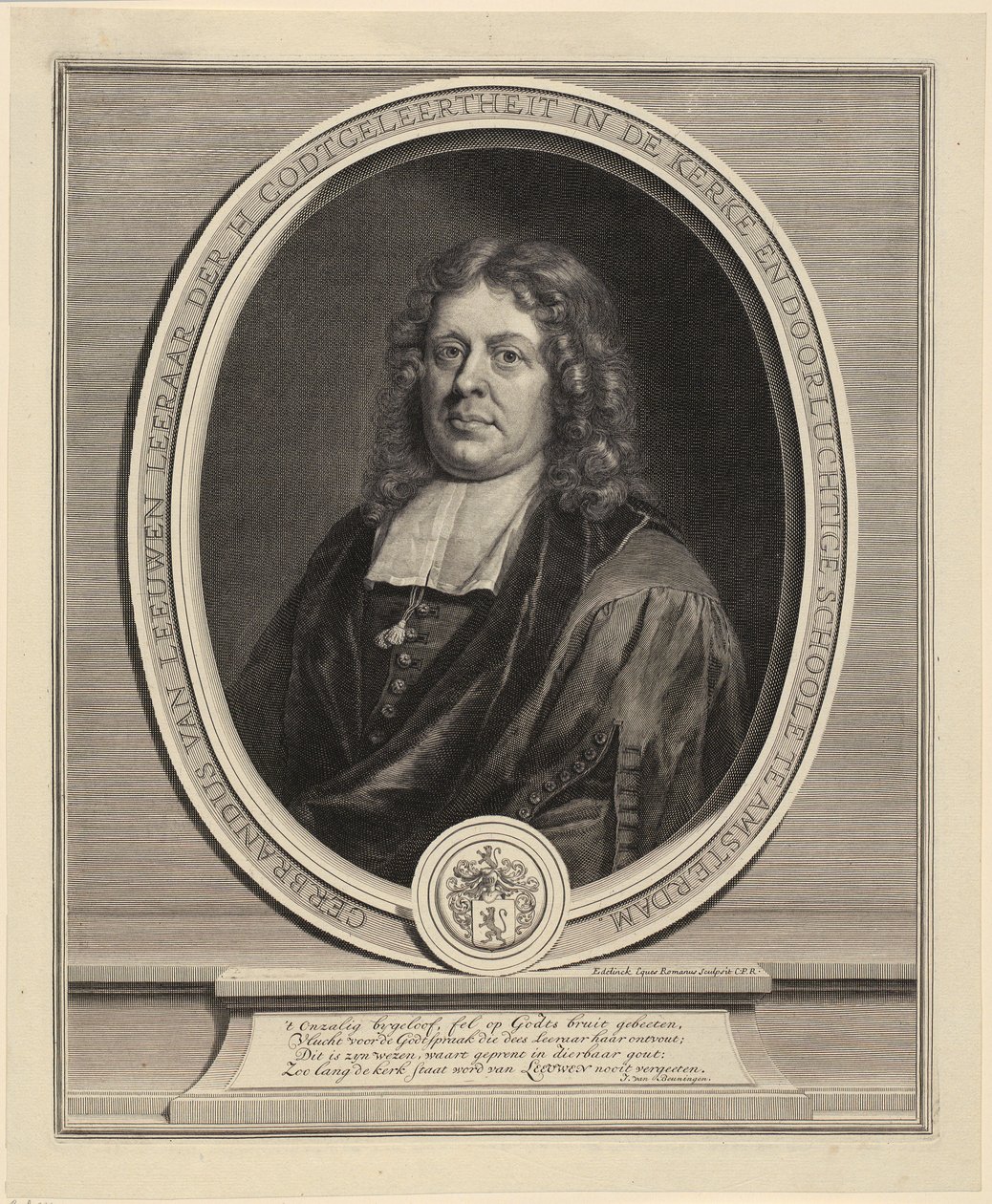 Portræt af Jules-Paul de Lionne af Gérard Edelinck