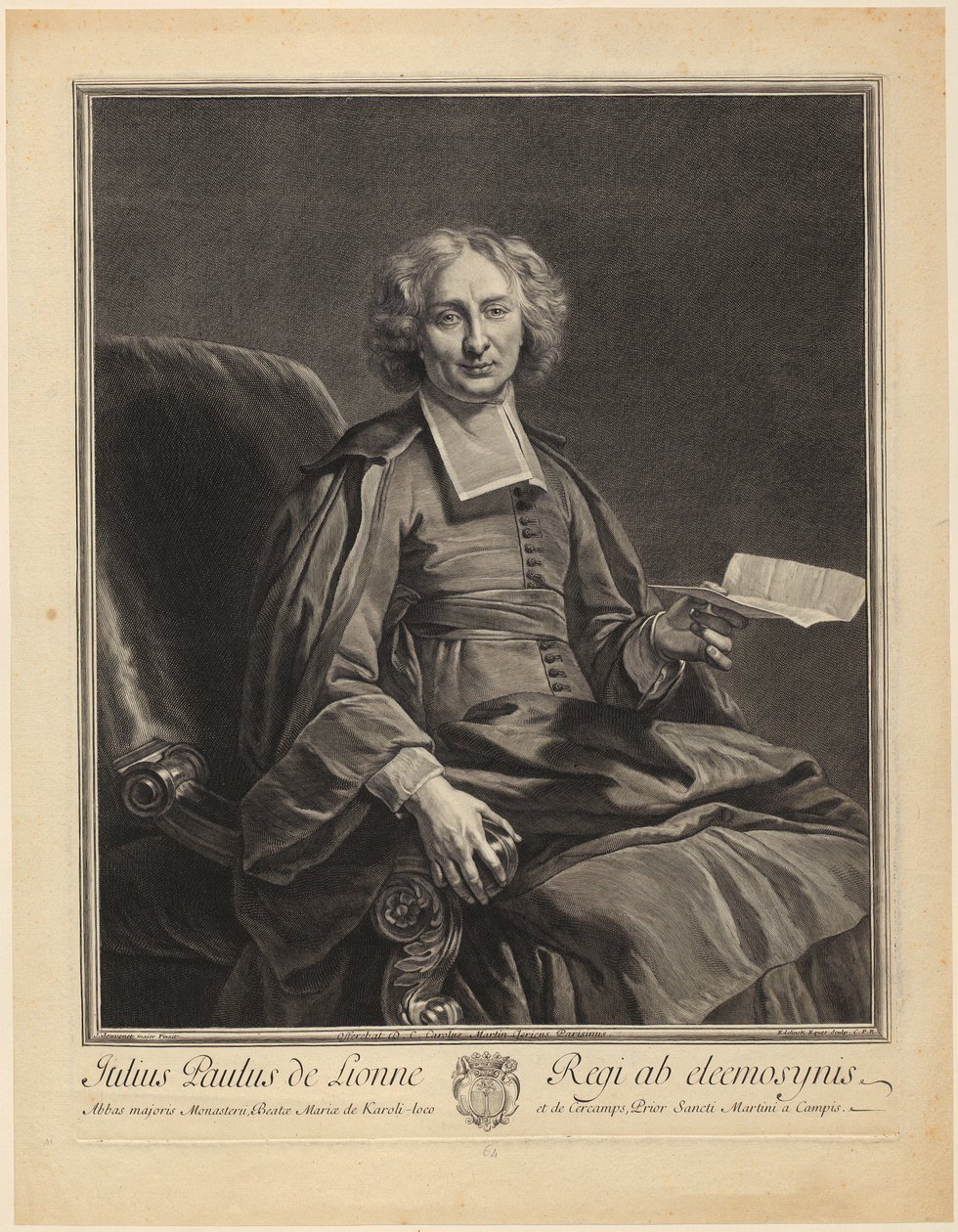 Portræt af Philippe de Champaigne af Gérard Edelinck