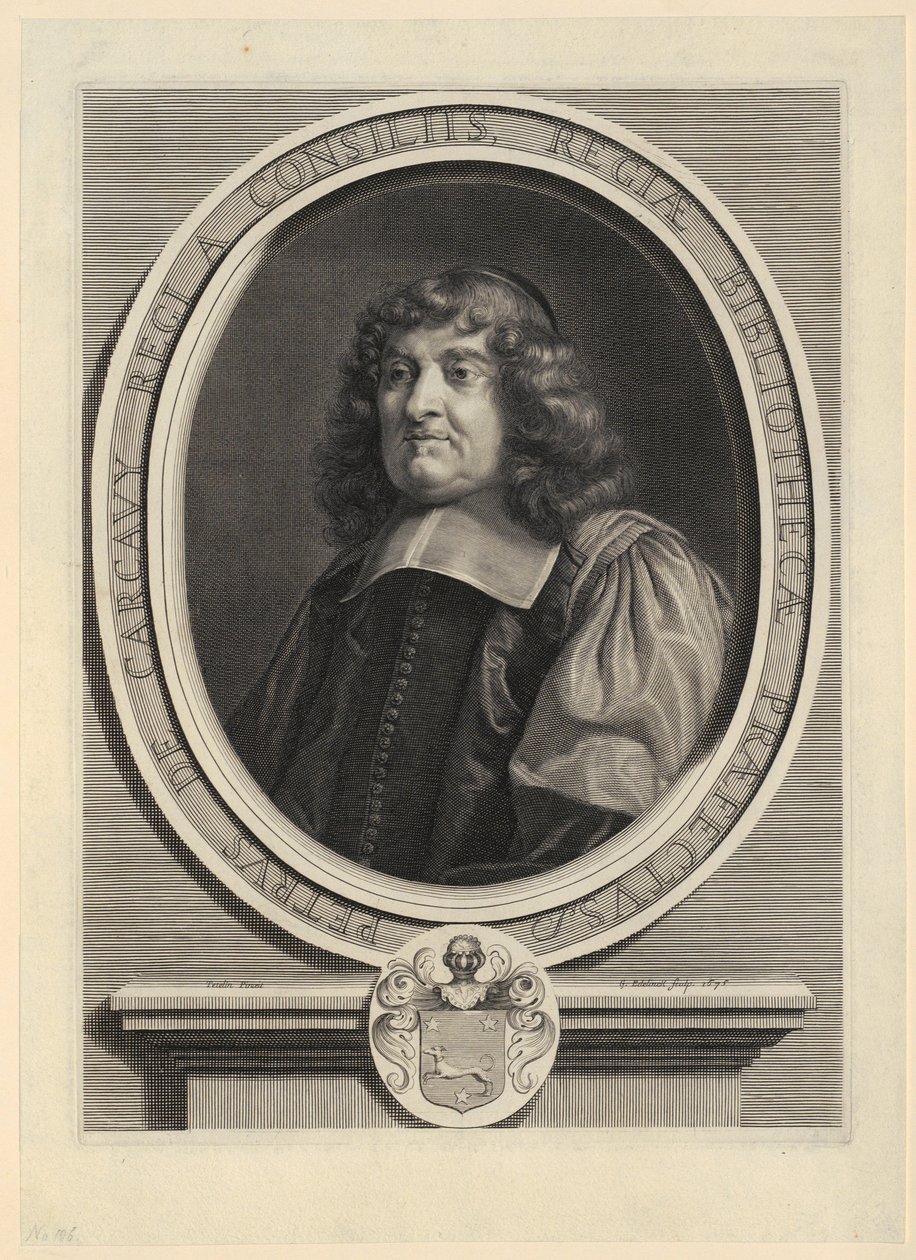 Portræt af Pierre Van Bouc af Gérard Edelinck