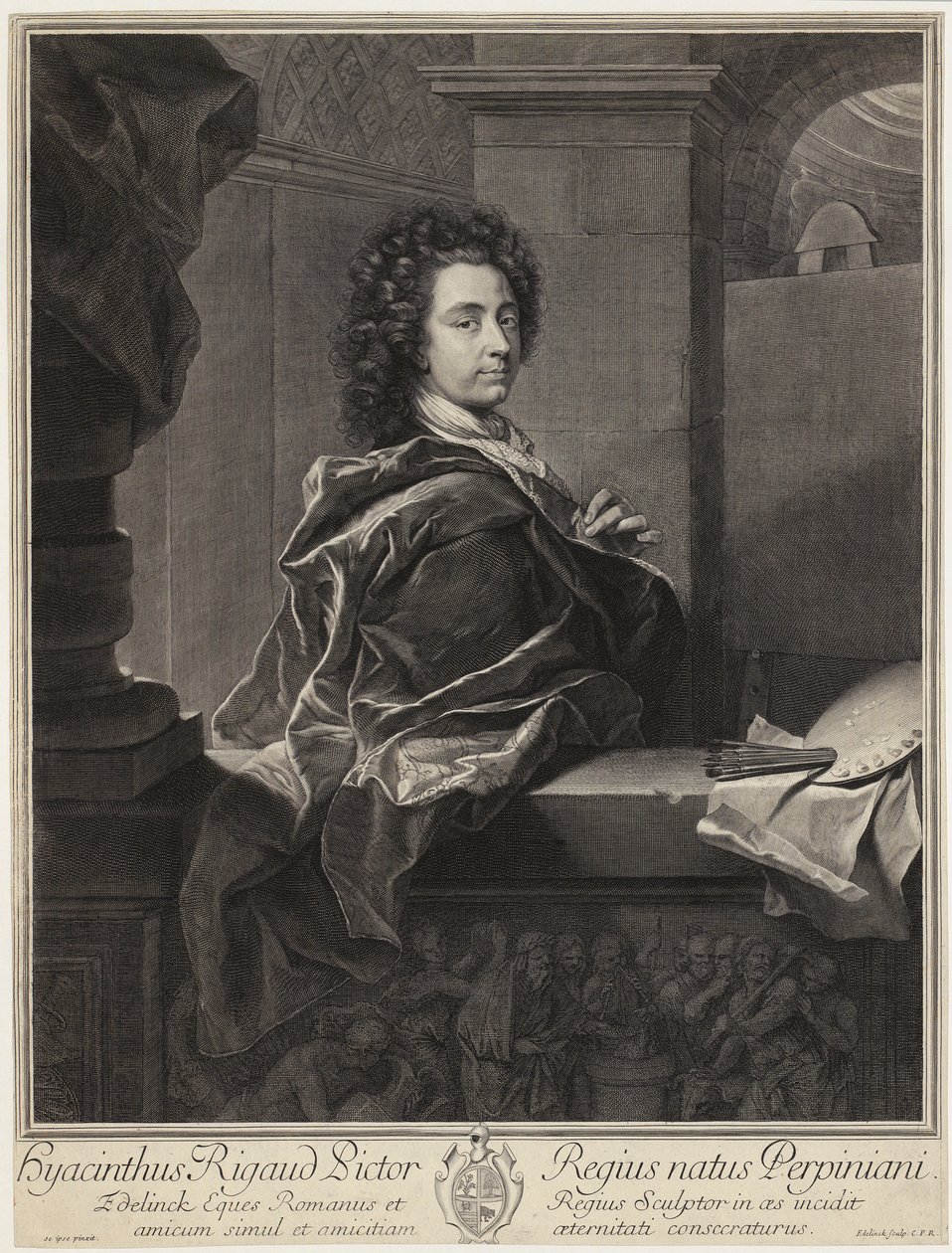 Portræt af Tizian af Gérard Edelinck