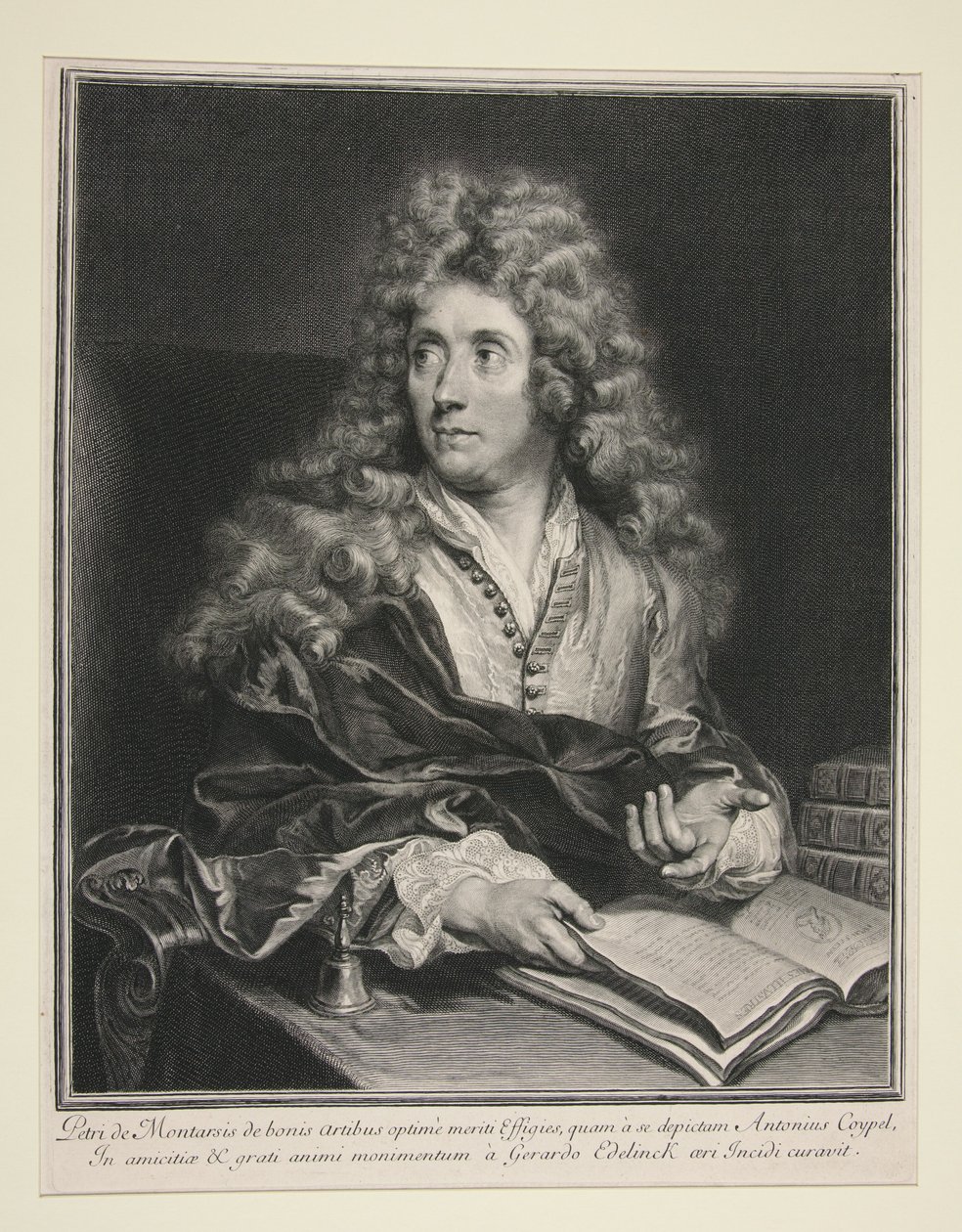 Portræt af Antoine Coypel af Gérard Edelinck