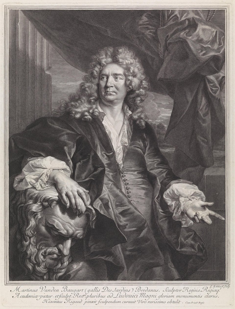 Portræt af Martinus van den Baugart af Gérard Edelinck
