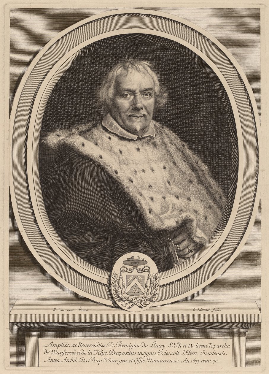 Remi Du Laura af Gerard Edelinck after Jacob van Oost II